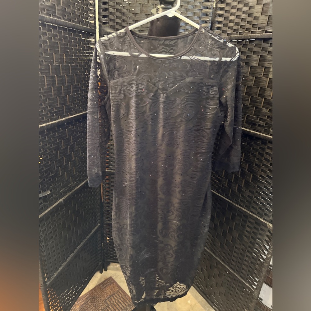 NWT Black Stretchy Sequin Dress